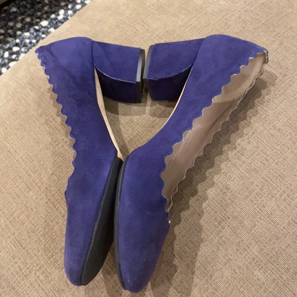 Chloe scalloped suede heels - Picture 4 of 14